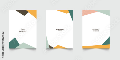 Background template with copy space for text and images design by abstract colored shapes, line arts. Social media stories and post creative template set