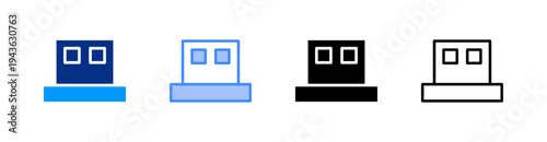 Usb Multiple Style Icon Set Vector 