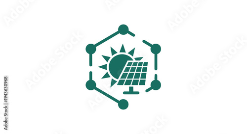 Solar energy technology and renewable power generation concept.
