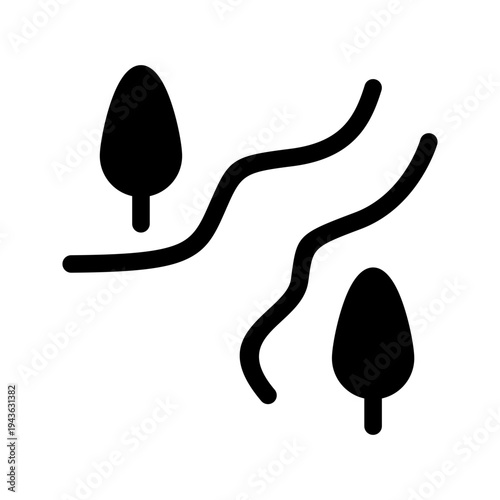 River Icon Vector Symbol Design Illustration