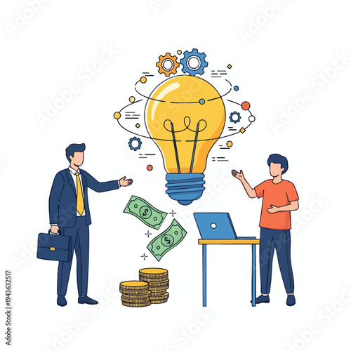 Business idea generation with investment and technology