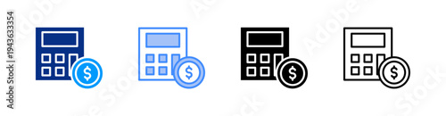 Financial Multiple Style Icon Set Vector 