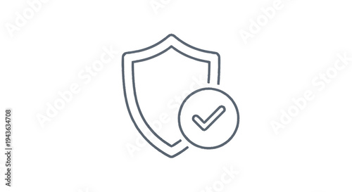 Security Shield with Check Mark Icon.