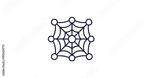 Simple Spider Web Icon Graphic Design.