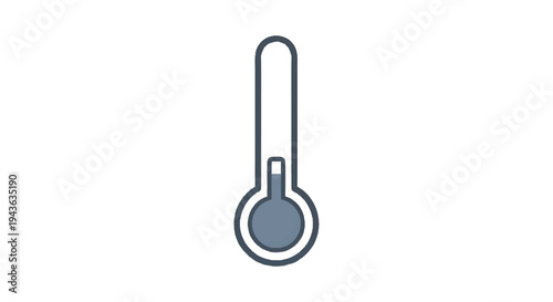 Simple thermometer icon representing temperature measurement.