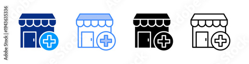 Wallpaper Mural Pharmacy Multiple Style Icon Set Vector  Torontodigital.ca