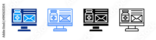 Wallpaper Mural Email Multiple Style Icon Set Vector  Torontodigital.ca