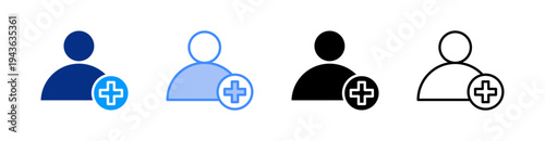 Pharmacist Multiple Style Icon Set Vector 