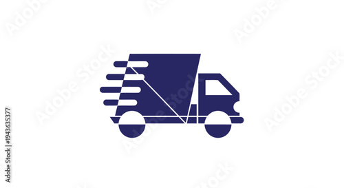 Speedy Delivery Truck Icon Representing Fast Logistics.