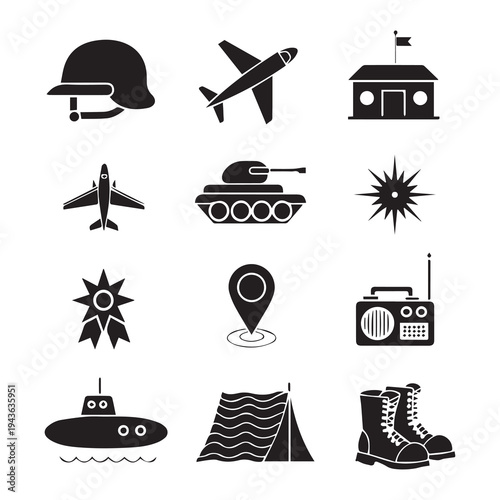 war vector icons.