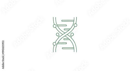 Stylized DNA Double Helix Structure Illustration.