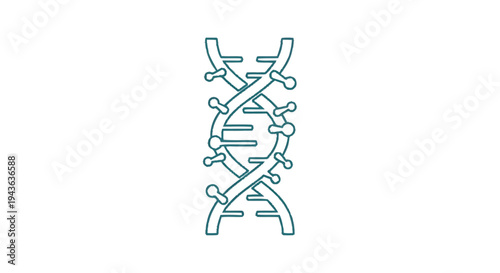 Stylized DNA Double Helix Structure Illustration.