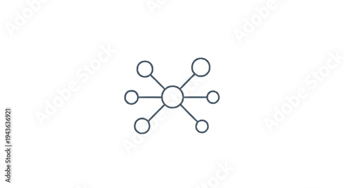 Simple Network Diagram with Central Hub and Connections.