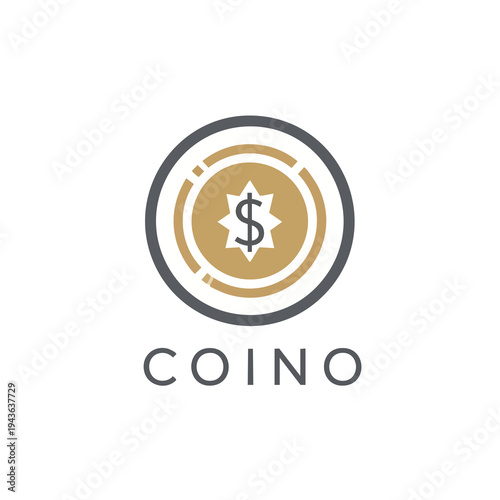 Coino Logo with Dollar Symbol and Circular Design.