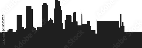 Charlotte North Carolina skyline silhouette with modern downtown skyscrapers isolated on white background urban cityscape panorama vector illustration architecture landmark