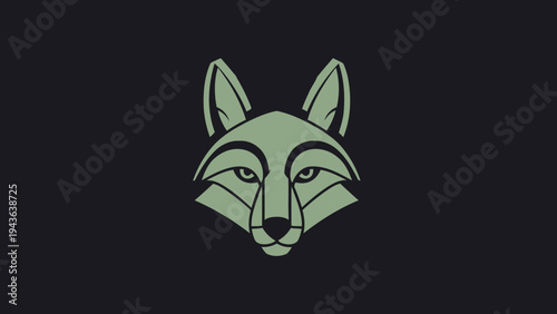Stylized Geometric Fox Head Logo Design.
