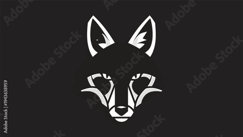 Stylized Geometric Fox Head Logo Design.