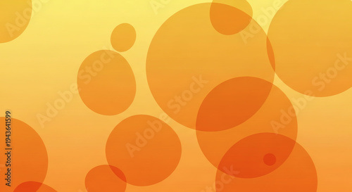 Abstract Overlapping Yellow and Orange Circles Background