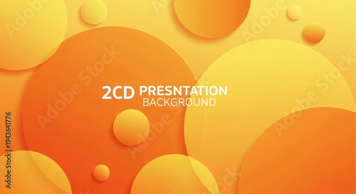 Abstract Overlapping Yellow and Orange Circles Background