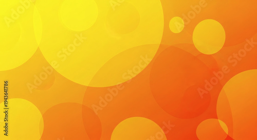 Abstract Overlapping Yellow and Orange Circles Background