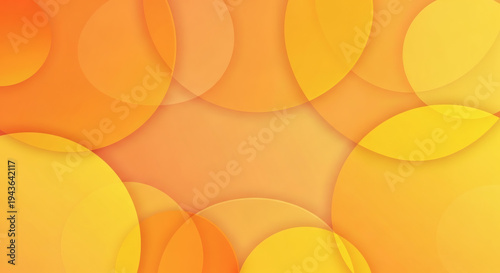 Abstract Overlapping Yellow and Orange Circles Background