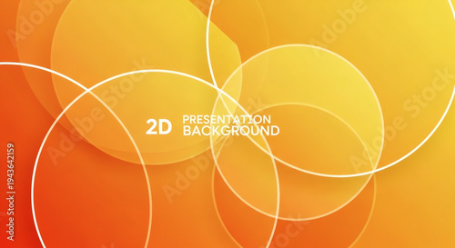 Abstract Overlapping Yellow and Orange Circles Background