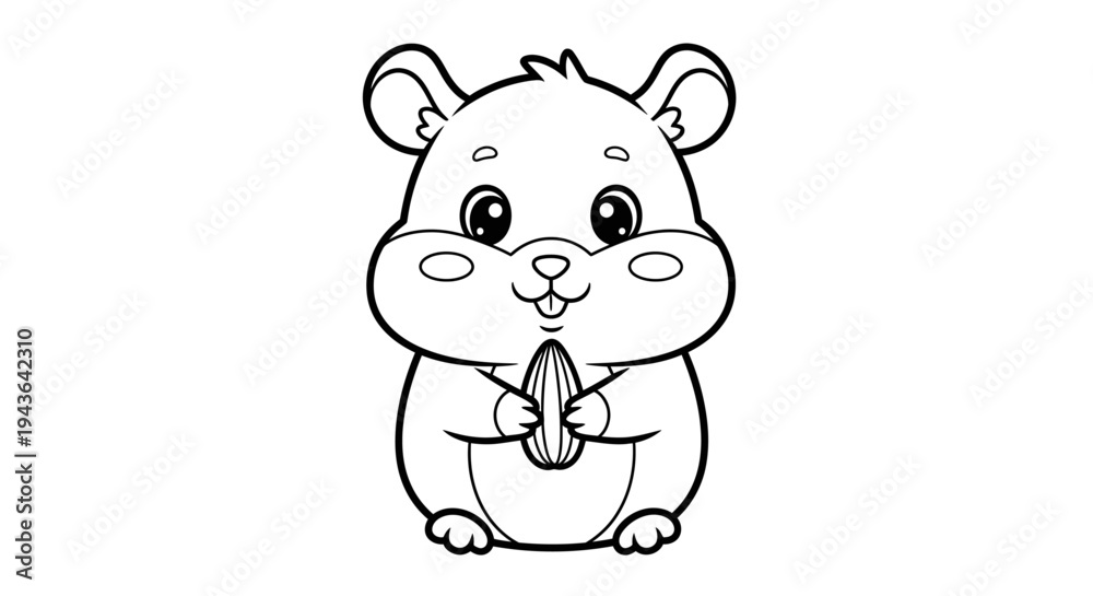 Fototapeta premium Cute Hmaster eat Sunflower Seeds