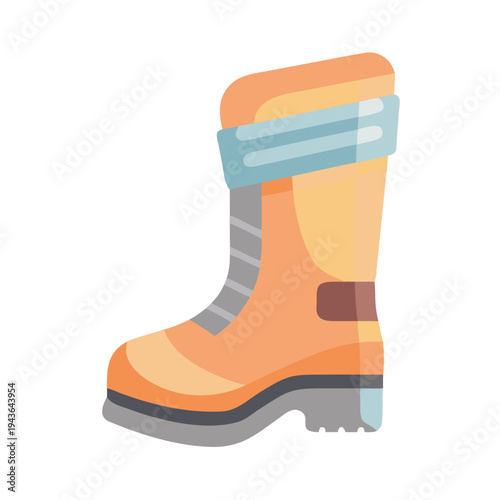 Illustration an insulating leather boot safety equipment
