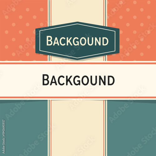 Geometric illustration with vintage textures and text on a backdrop