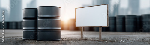 Oil Barrels & Signboard: A ...
