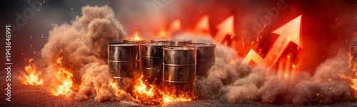 Oil Barrels on Fire: A dram...