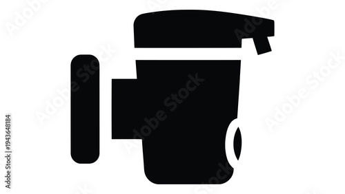 Black soap dispenser wall mount icon for bathroom hygiene systems
