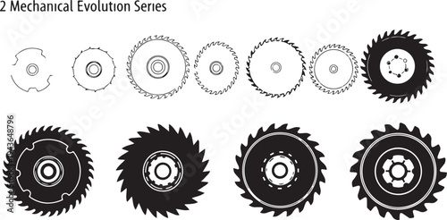 Variety of circular saw blades in different styles and sizes