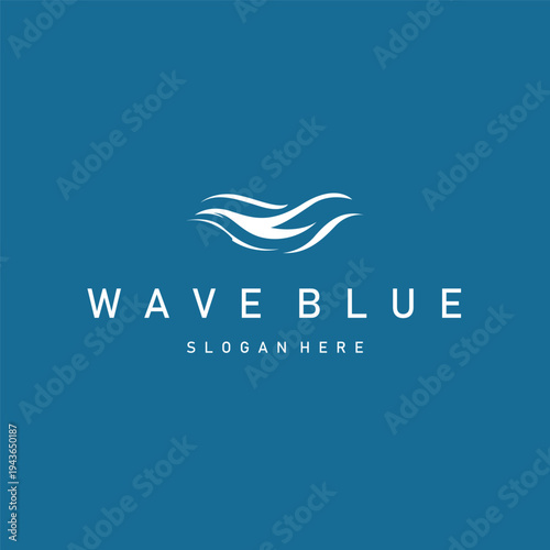 Ocean Waves Logo, Premium Travel Brand Design