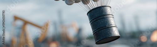 Oil Barrel in an Industrial...