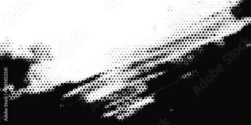 Dotted gradient vector illustration, yellow halftone background