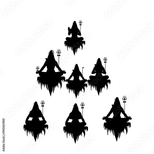 Lord Shiva Hindu God Silhouette - Spiritual Indian Mythology Cultural Icon