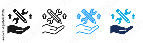 Skill Application icon set multiple style collection