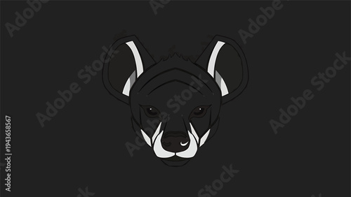 Stylized illustration of a black boar head with white accents.