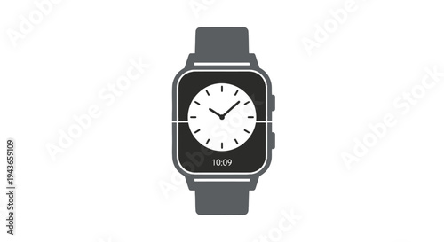 Vector smartwatch icon in gray and white