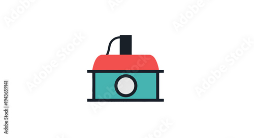 Vector illustration of a single gas grill icon