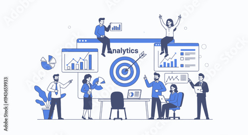 Wallpaper Mural Teamwork and Analytics Success in Business Strategy. Torontodigital.ca