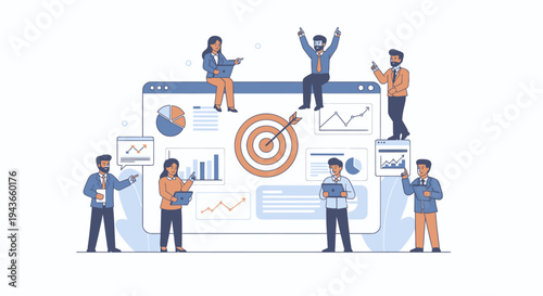 Wallpaper Mural Teamwork and Business Strategy Achieving Goals Together. Torontodigital.ca