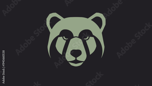 Stylized Red Panda Face Graphic Design.