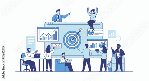 Wallpaper Mural Teamwork and Business Strategy for Reaching Goals. Torontodigital.ca