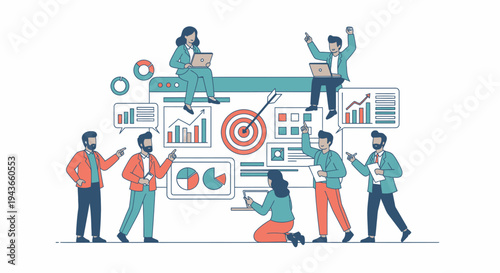 Wallpaper Mural Teamwork and Business Strategy Meeting for Project Success. Torontodigital.ca