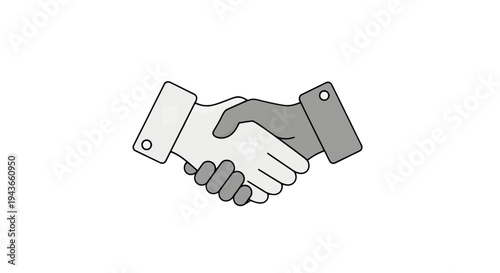 Handshake icon, business partnership symbol, agreement handshake, corporate deal