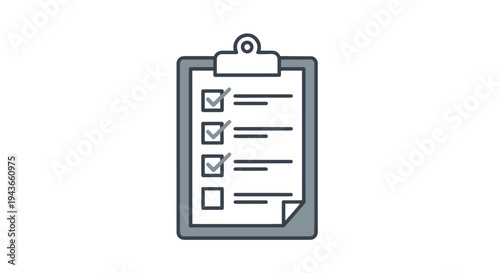 Checklist, clipboard icon, to-do list, task list, vector