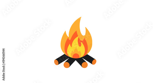 Vector campfire icon