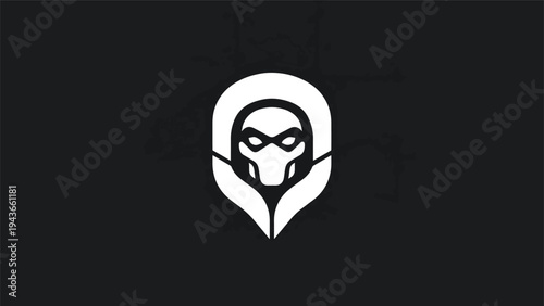 Stylized Masked Character Logo Design.